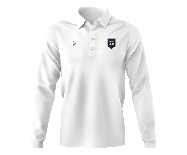 Long Sleeve Cricket Shirt - White